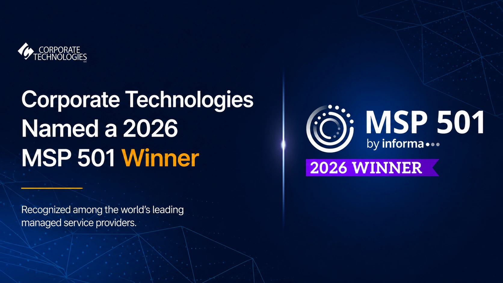 Corporate Technologies Earns Spot on MSP 501 as IT Services Market Evolves