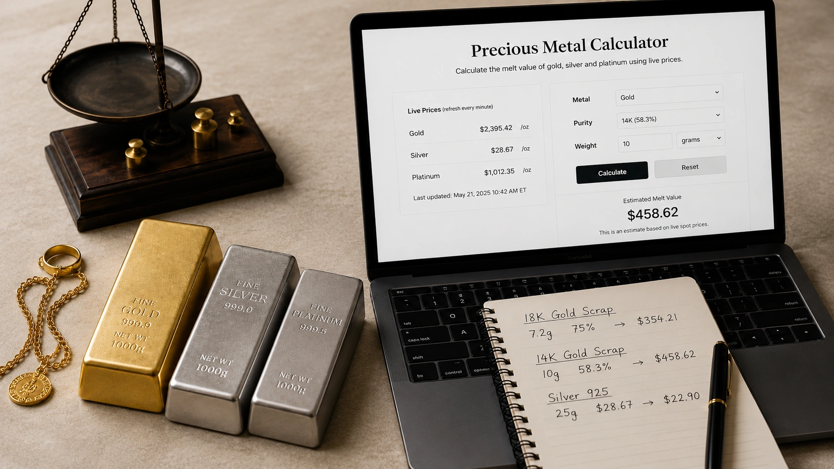 25karats Introduces a Live Calculator for Tracking Precious Metal Values