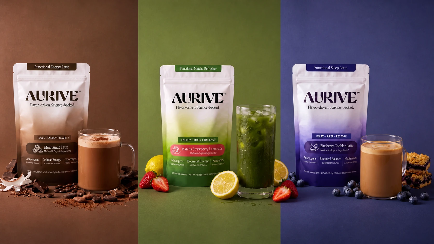 Aurive Builds Functional Drinks Around an All-Day Wellness Ritual