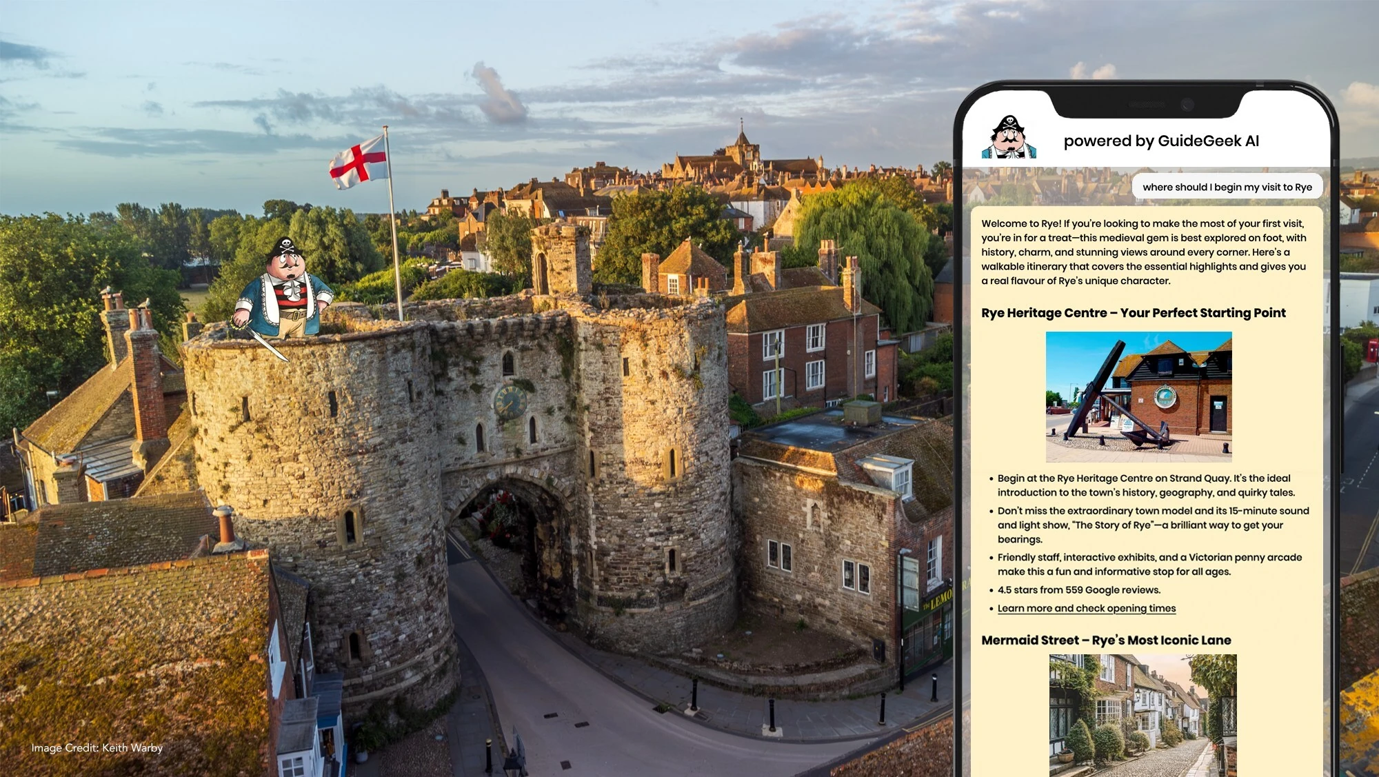 Rye Brings Captain Pugwash Into the Digital Tourist Information Age